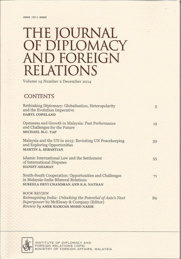 The Journal of Diplomacy and Foreign Relations – PALMOILIS